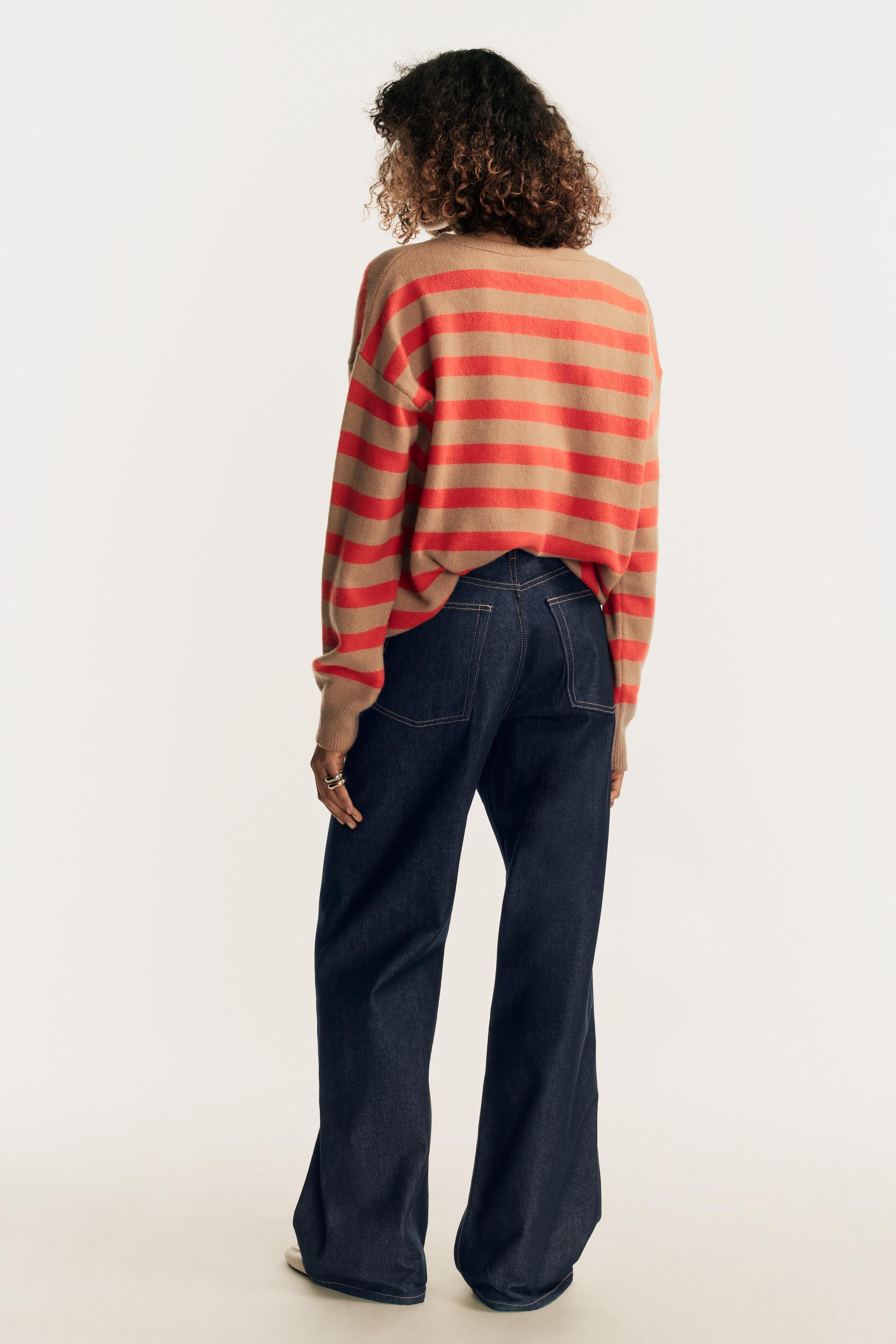 PULL RAYÉ EN LAINE ET CACHEMIRE